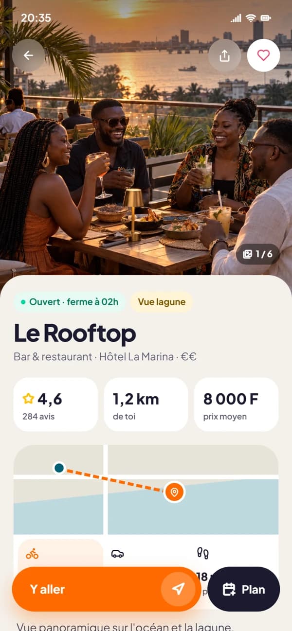 Aperçu de l’application Dé ayi : fiche lieu