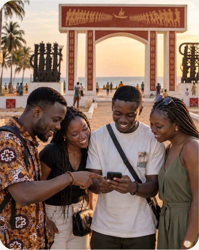 Un groupe d’amis découvre une adresse ensemble à Ouidah